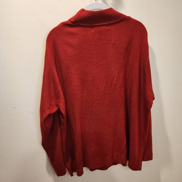 DRESSBARN women's Red Turtleneck sweater size 18/20 - Picture 3 of 10